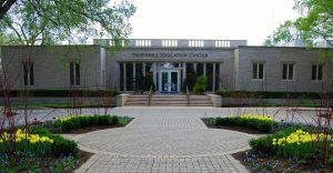 Entrance to Thornhill Education Center, Morton Arboretum